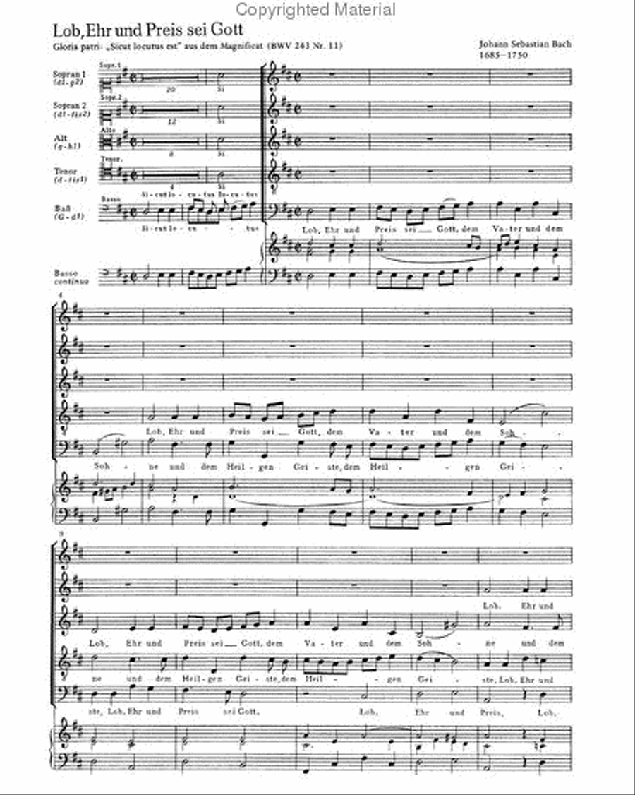 Lob, Ehr und Preis sei Gott SSATB scores gallery preview page 2