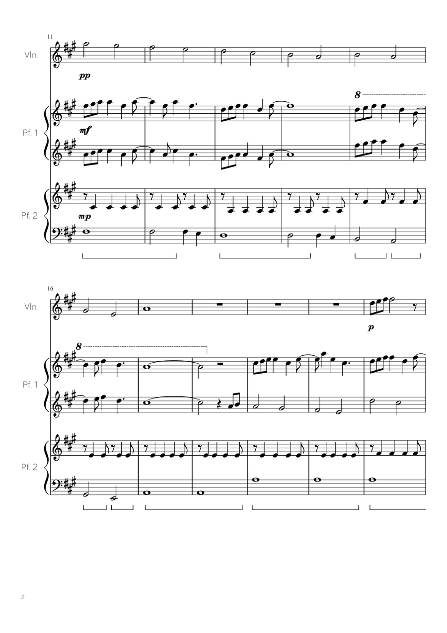 Forrest Gump - Main Title (Feather Theme) from the Paramount Motion Picture FORREST GUMP String Duet scores gallery preview page 2