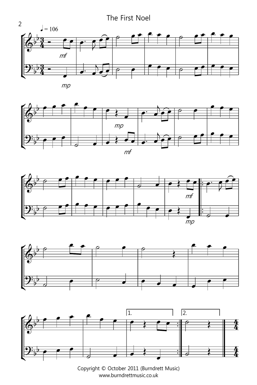 8 Christmas Duets for Oboe And Bassoon Woodwind Duet scores gallery preview page 2