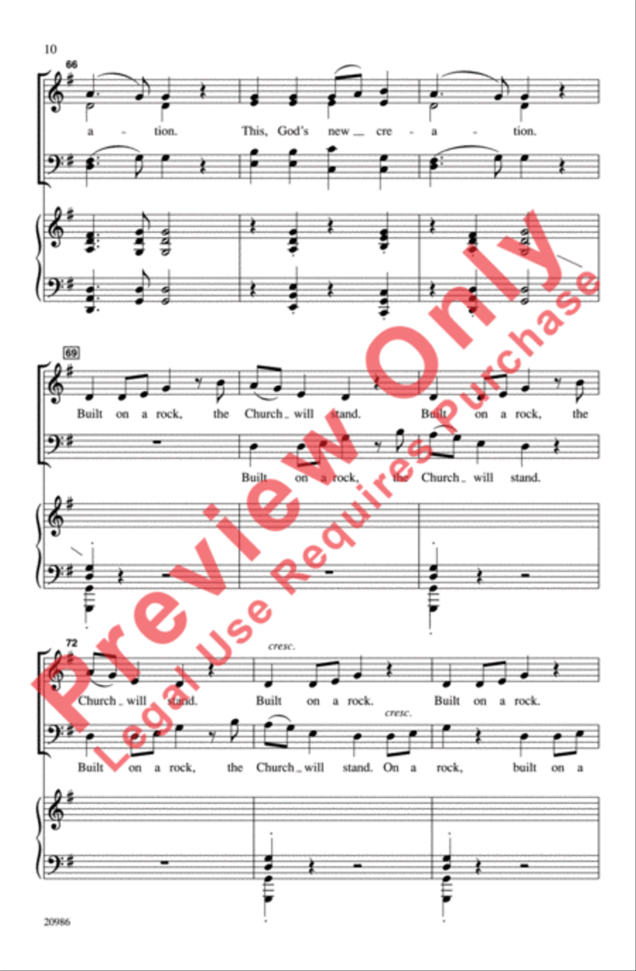 Built on a Rock 4-Part scores gallery preview page 10