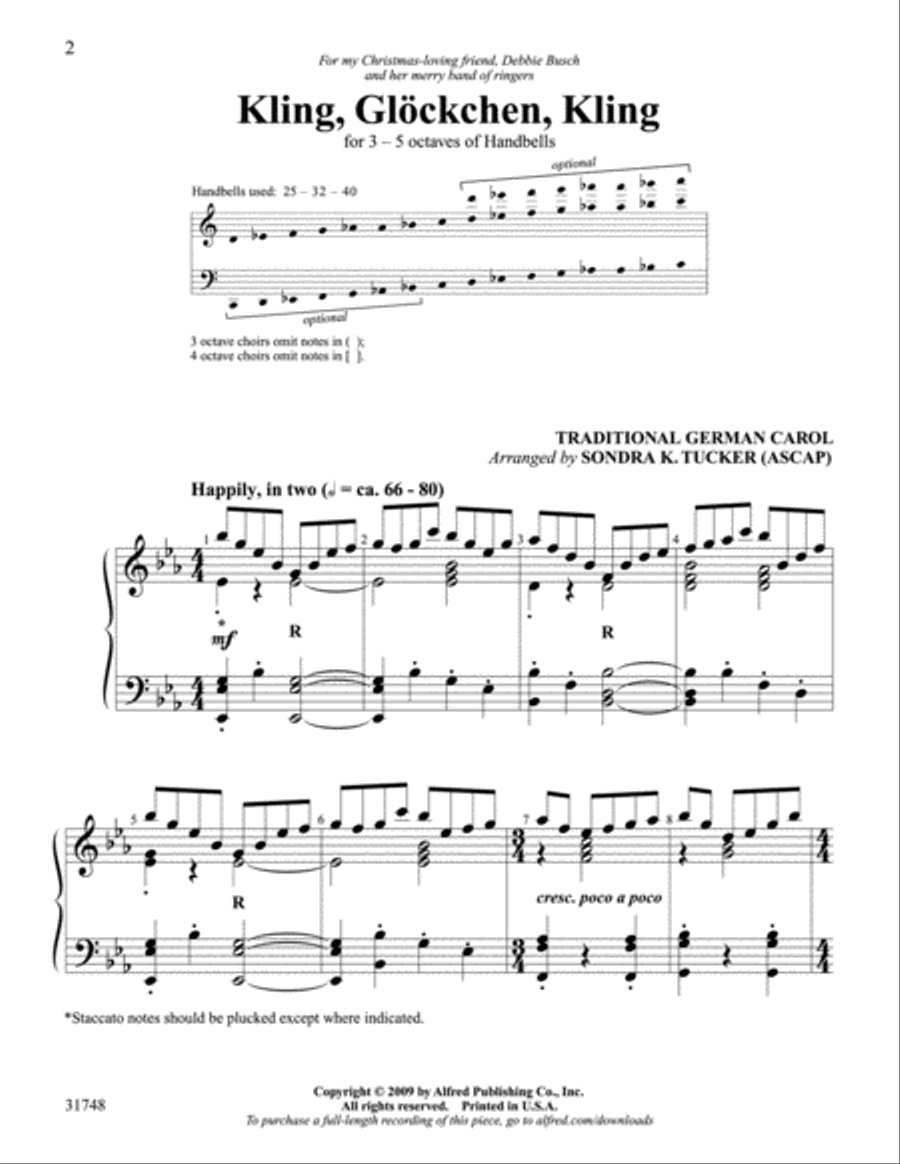 Kling, Glockchen, Kling Handbell Choir scores gallery preview page 2
