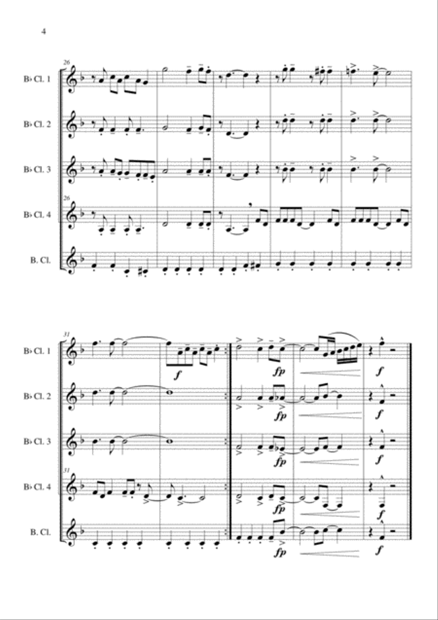 Y.M.C.A. Clarinet Quintet scores gallery preview page 5