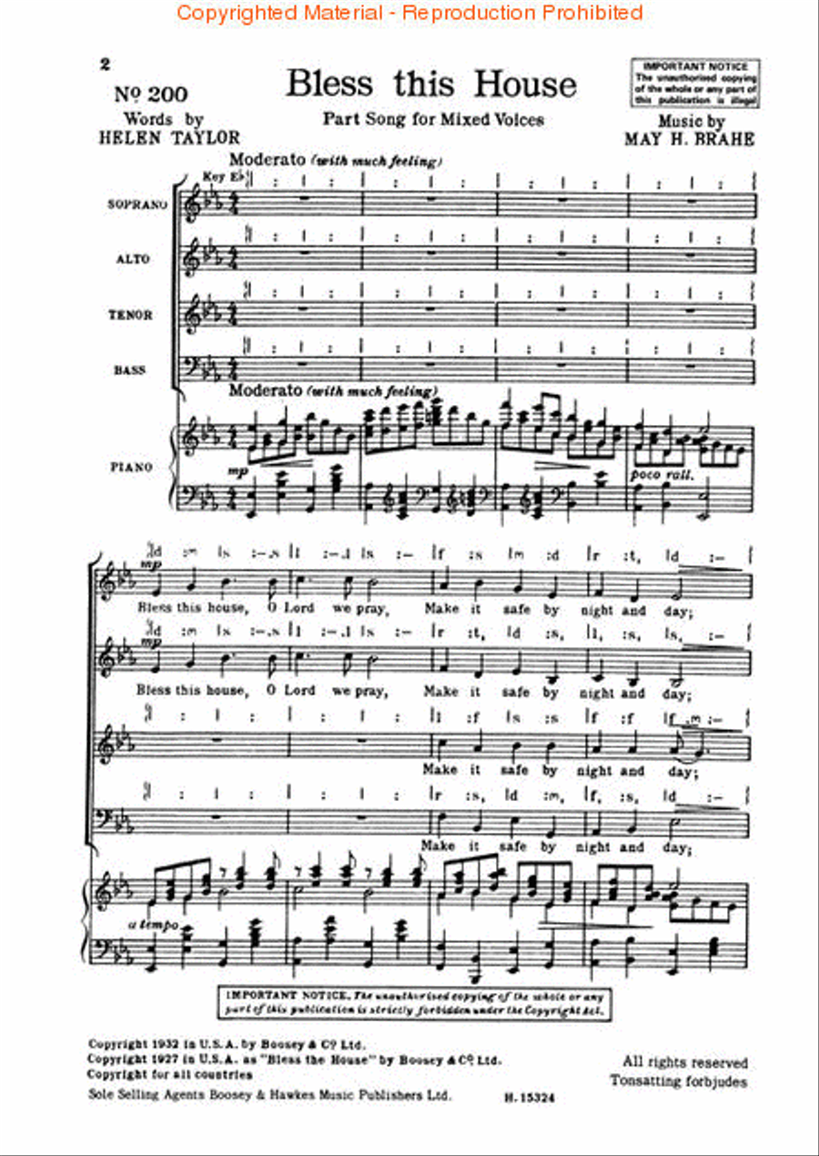 Bless This House 4-Part scores gallery preview page 2