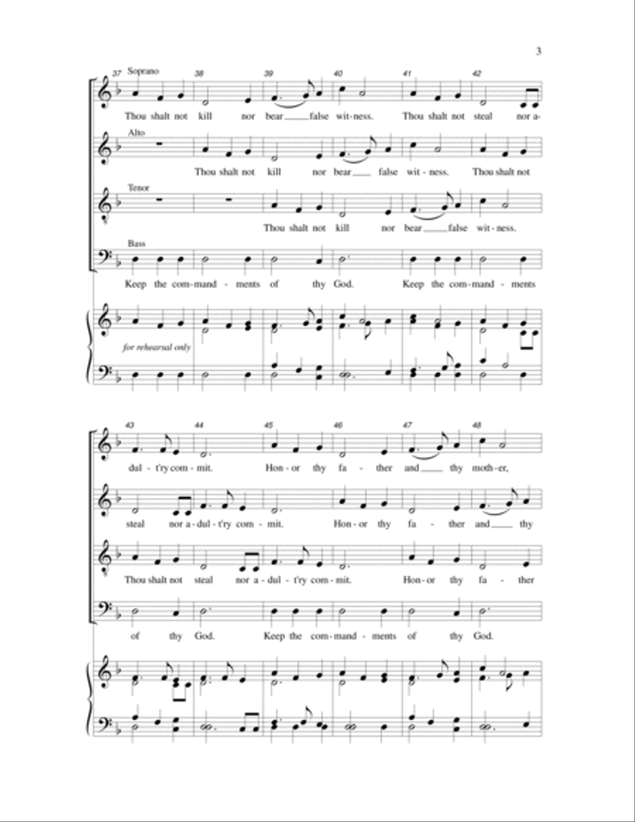 There Came a Man 4-Part scores gallery preview page 2