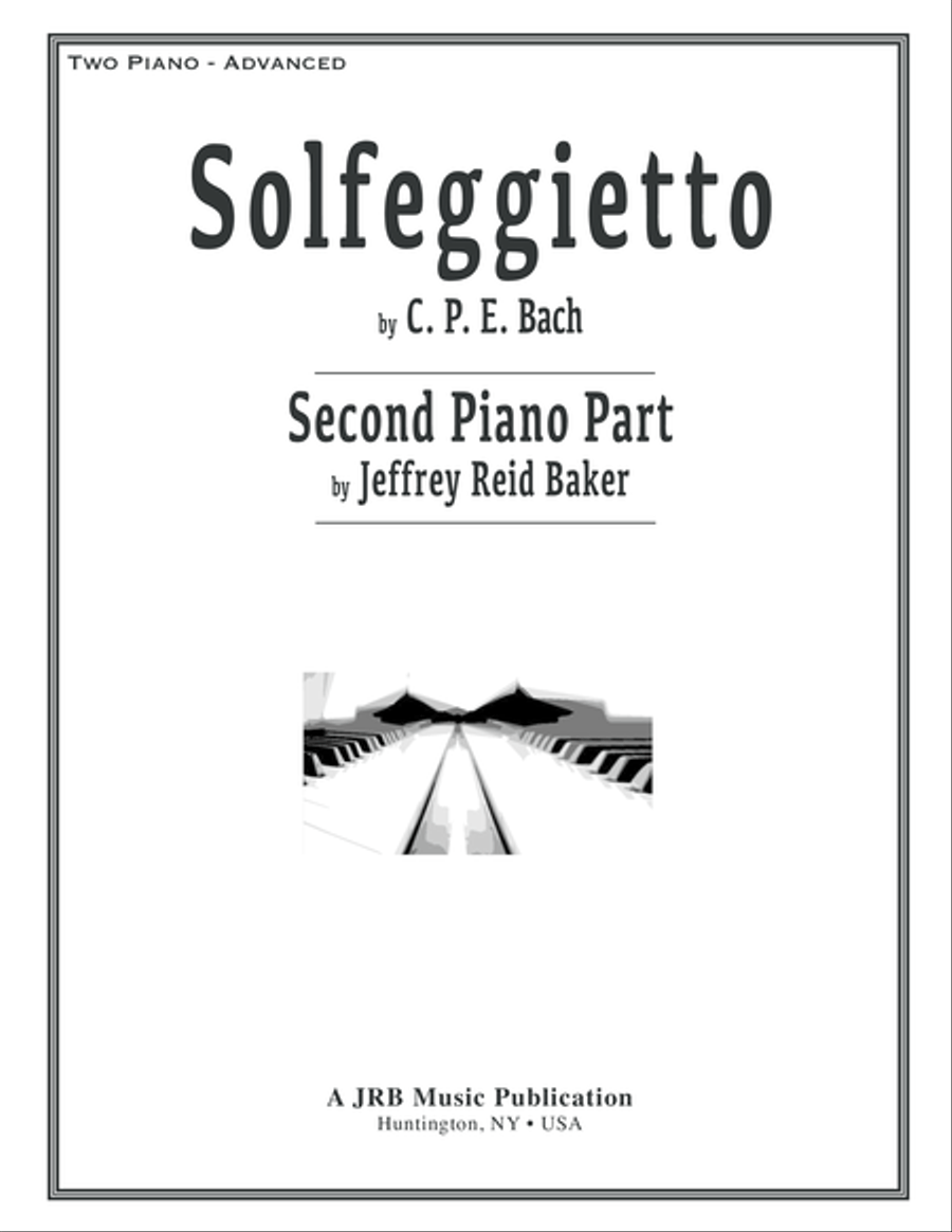 Solfeggietto (CPE Bach) 2-Piano Version (Jeffrey Reid Baker) 2nd Piano Piano scores gallery preview page 1