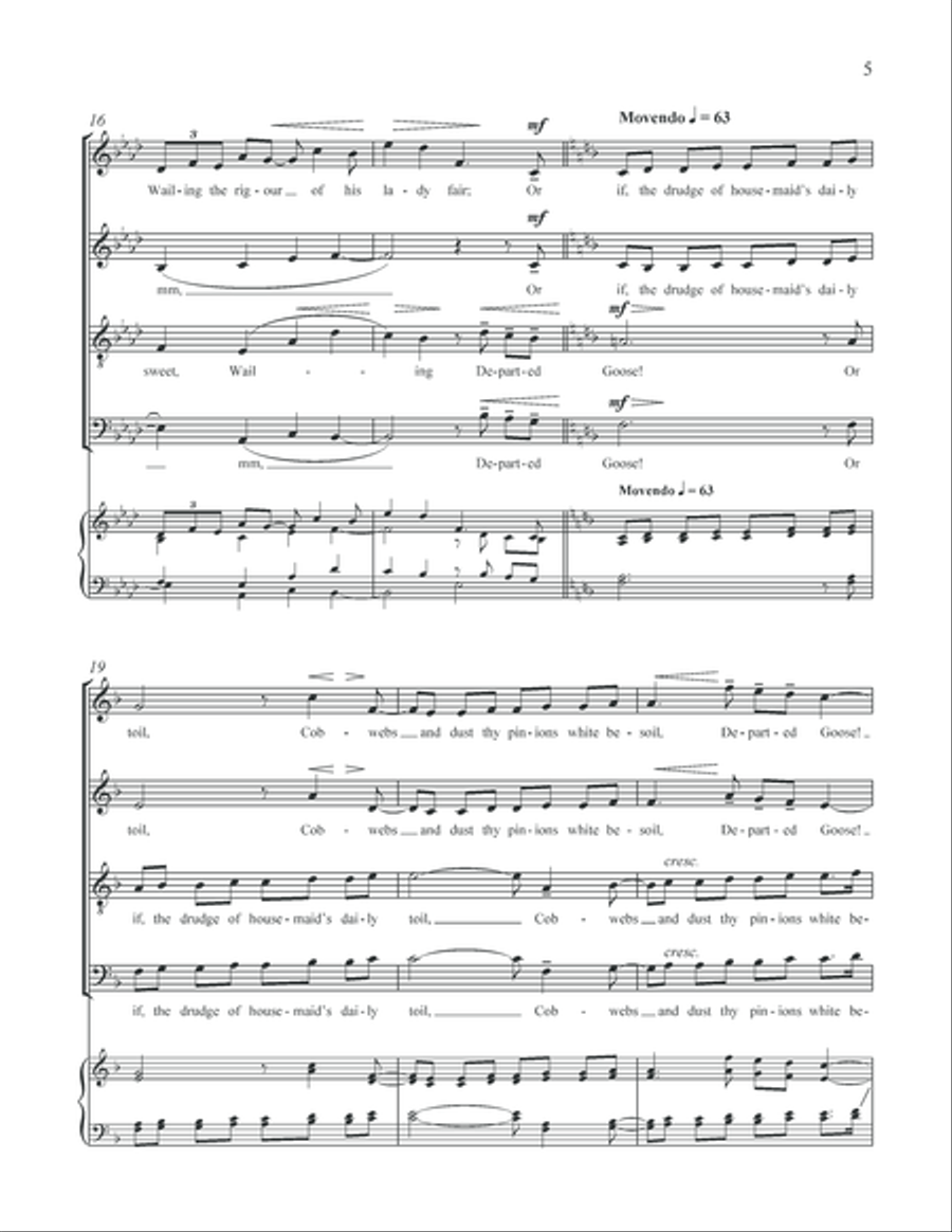 Earthly Delights: 3. To a Goose 4-Part scores gallery preview page 14