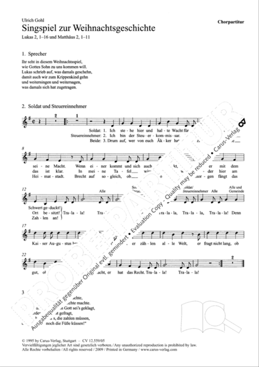 Singspiel zur Weihnachtsgeschichte Children's Choir scores gallery preview page 3