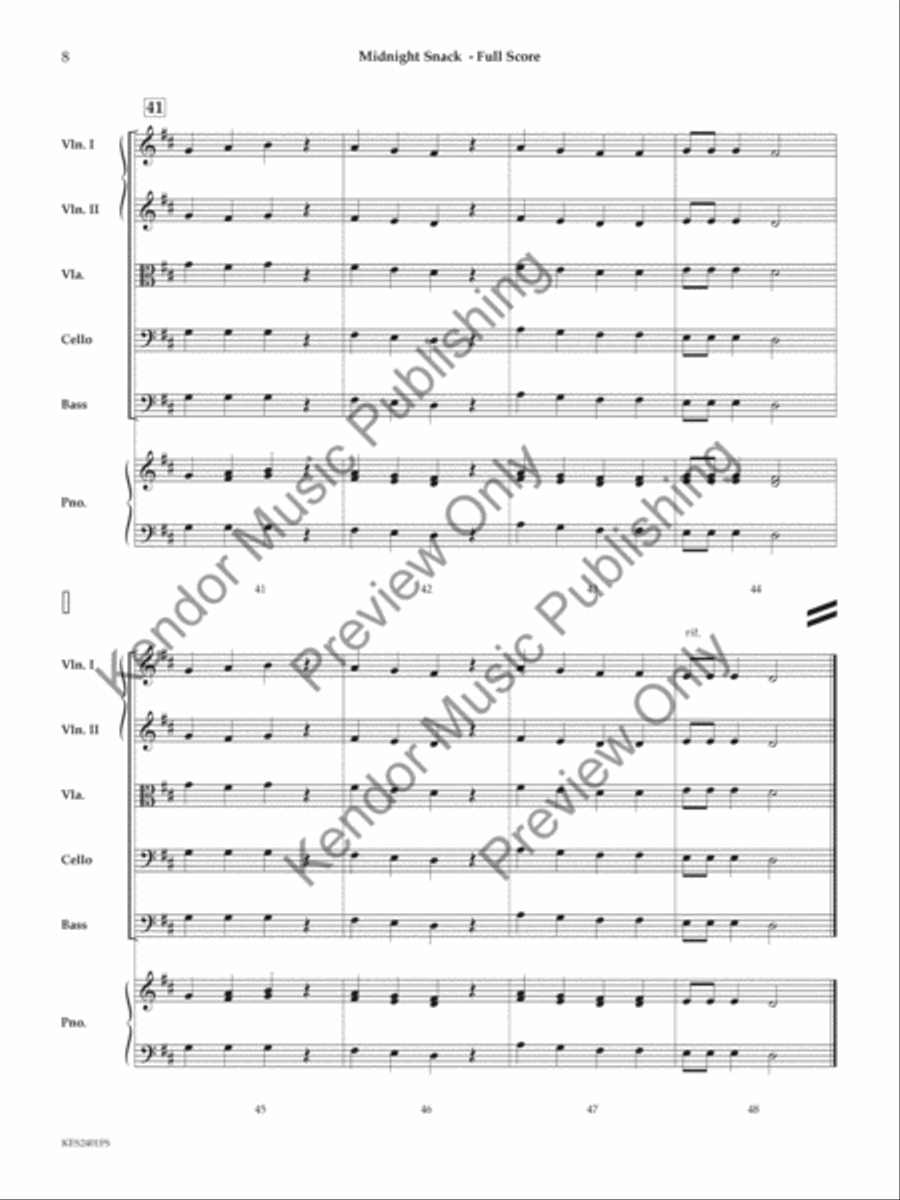 Midnight Snack Midnight Snack String Orchestra scores gallery preview page 9