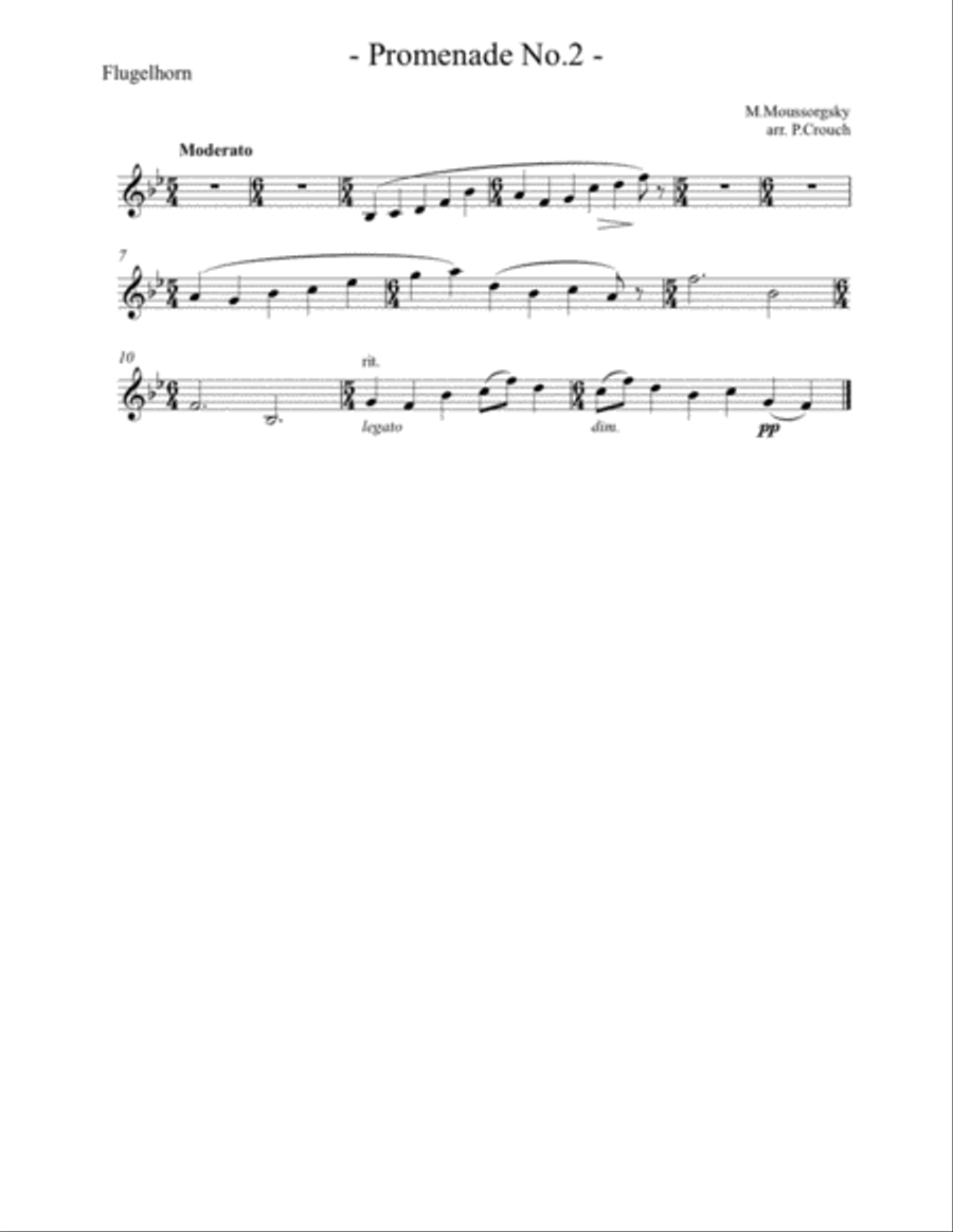 Pictures at an Exhibition for Trumpet and Piano Trumpet Solo scores gallery preview page 4
