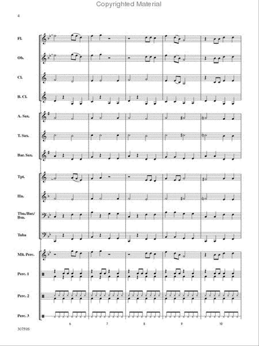 Hey! Baby! (from Dirty Dancing) Concert Band scores gallery preview page 3
