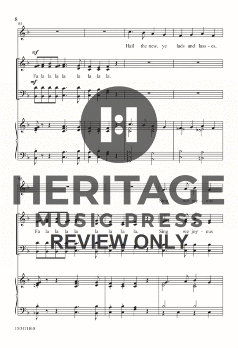 Deck the Hall Deck the Hall 4-Part scores gallery preview page 6
