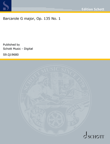 Barcarole G major, Op. 135 No. 1