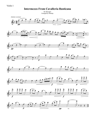 Intermezzo from Cavelleria Rusticana (arranged for String Quartet)