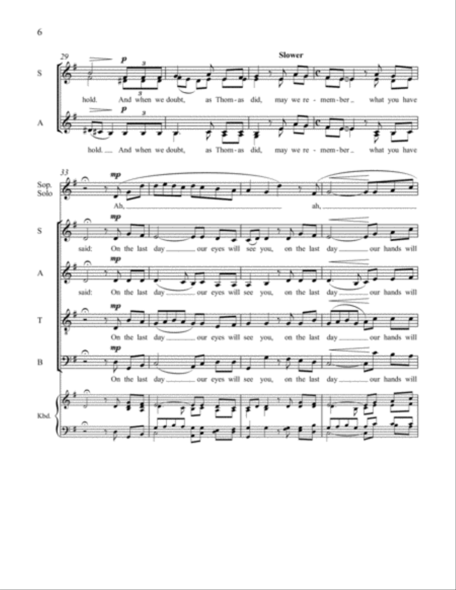 Blest are the eyes that have not seen you SSAATB scores gallery preview page 5