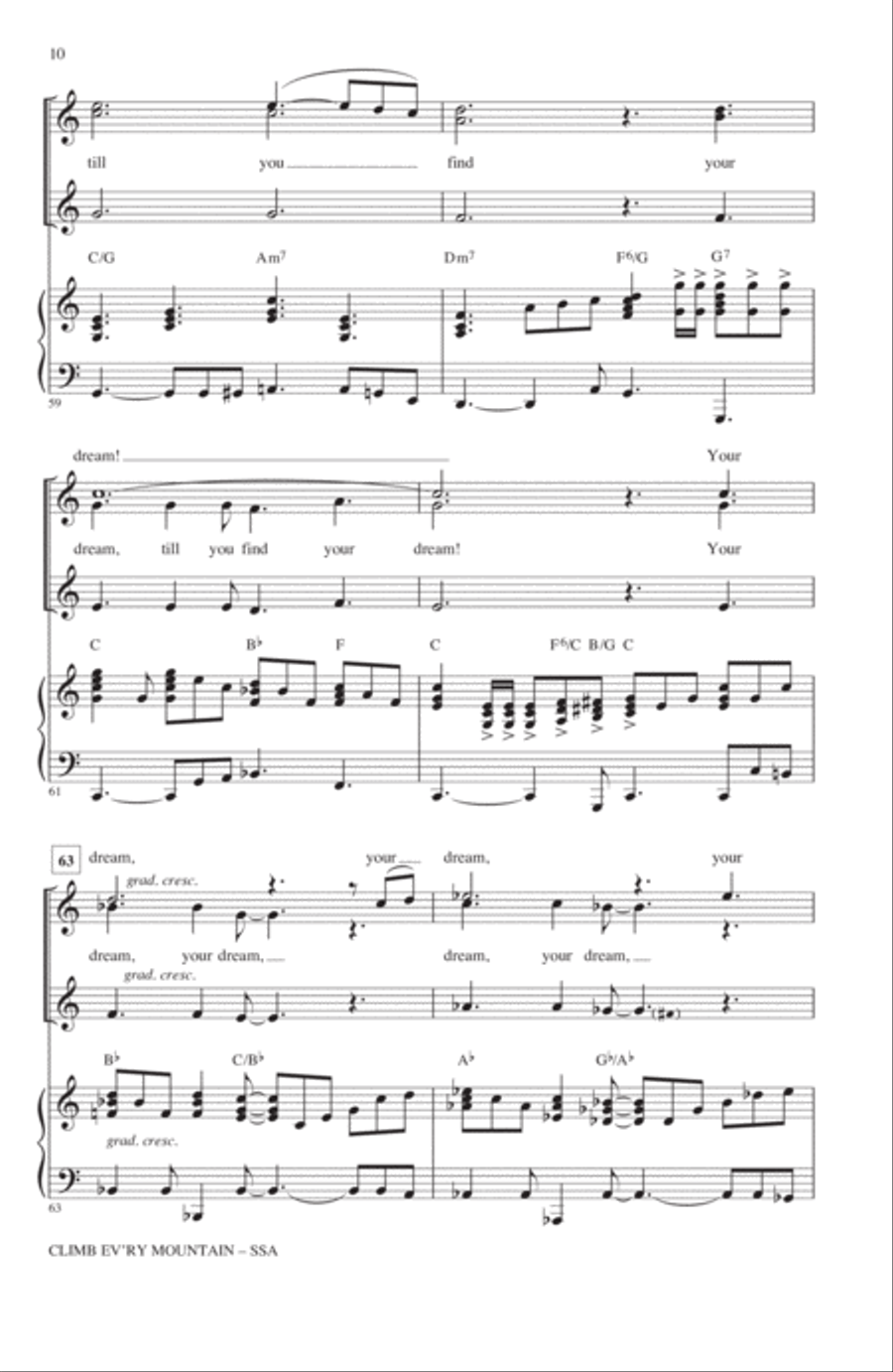 Climb Ev'ry Mountain Climb Ev'ry Mountain SSA scores gallery preview page 9