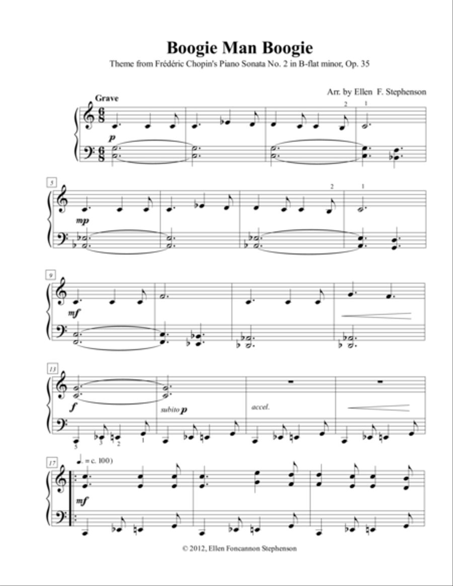 Boogie Man Boogie Piano Solo scores gallery preview page 1