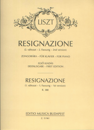 Book cover for Resignazione 1. und 2. Fassungen