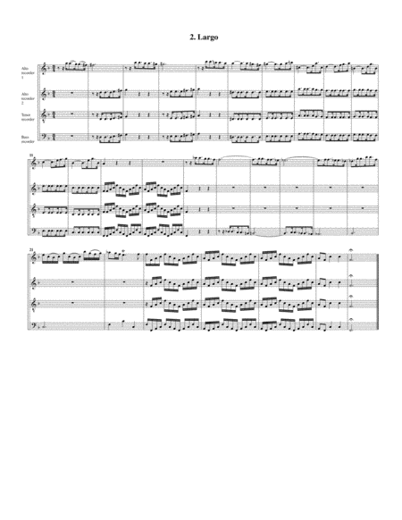 Concerto "La tempesta di mare", RV 98 (arrangement for 4 recorders)