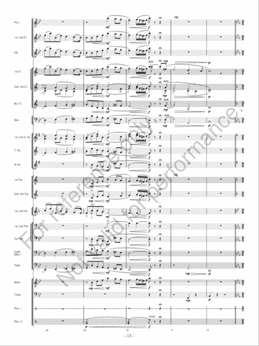 Canzoni D'Amore Concert Band scores gallery preview page 14
