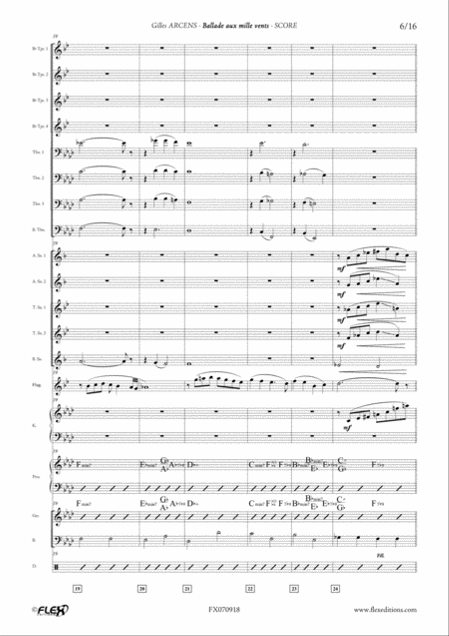 Ballade aux mille vents Big Band scores gallery preview page 6
