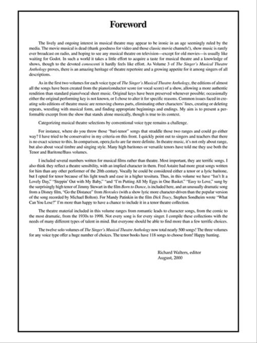 The Singer's Musical Theatre Anthology – Volume 3 Tenor Voice scores gallery preview page 4