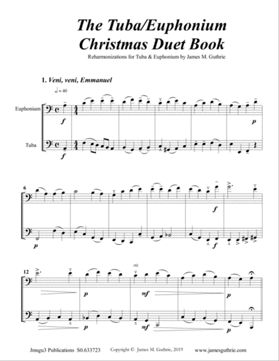 The Tuba & Euphonium Christmas Duet Book Brass Duet scores gallery preview page 2