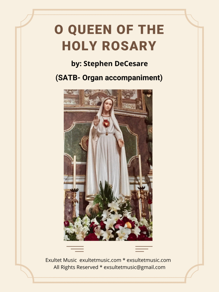 O Queen Of The Holy Rosary (SATB - Organ accompaniment) image number null