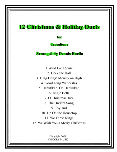 12 Christmas & Holiday Duets for Trombone image number null