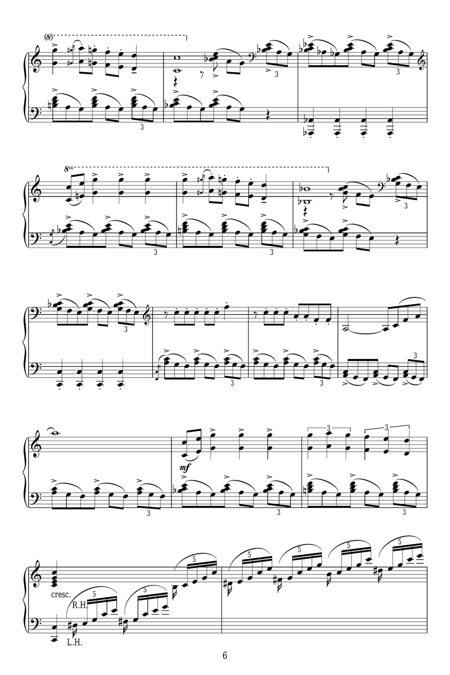 Rhapsody In Blue (Themes) Piano Solo scores gallery preview page 6