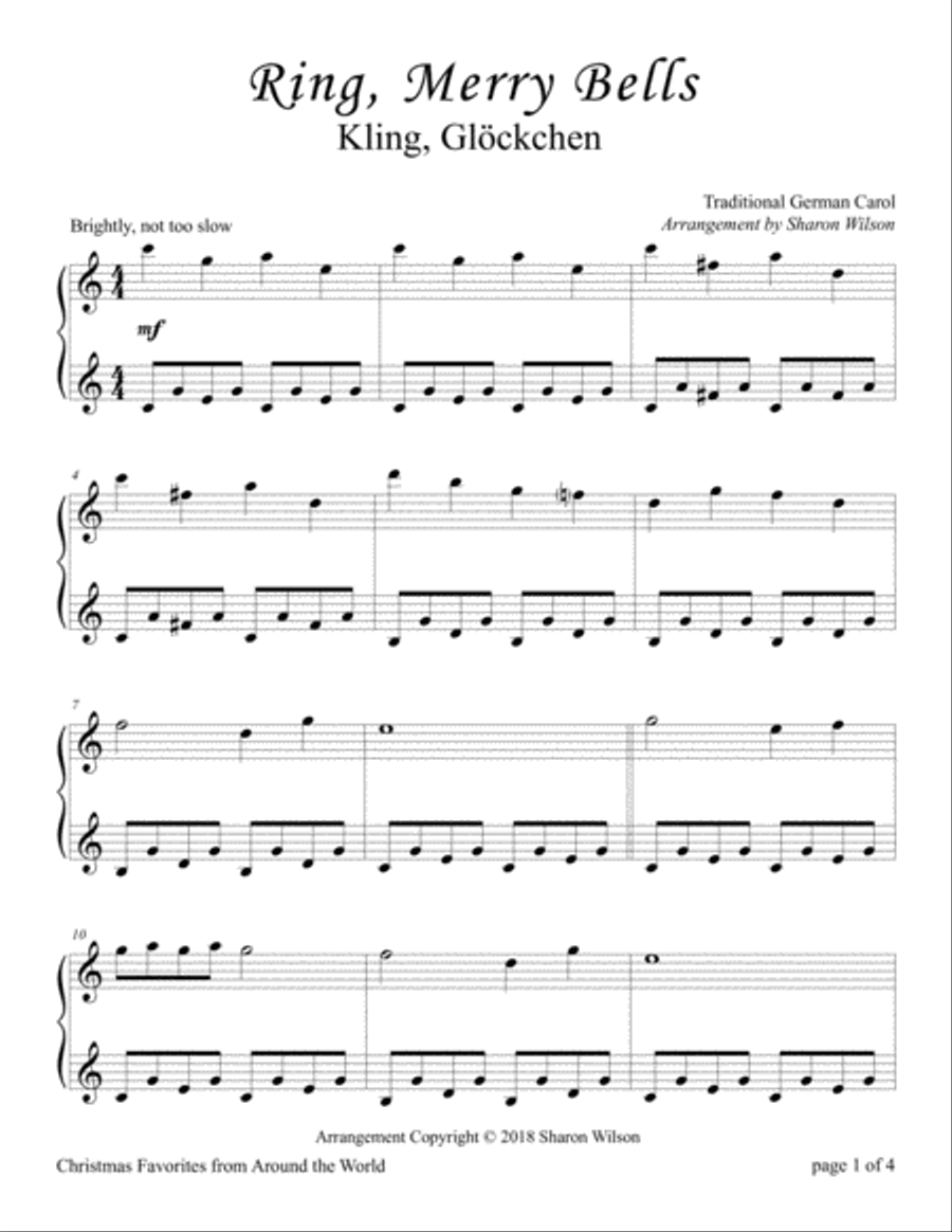Ring, Merry Bells (Kling, Glöckchen) Piano Solo scores gallery preview page 2