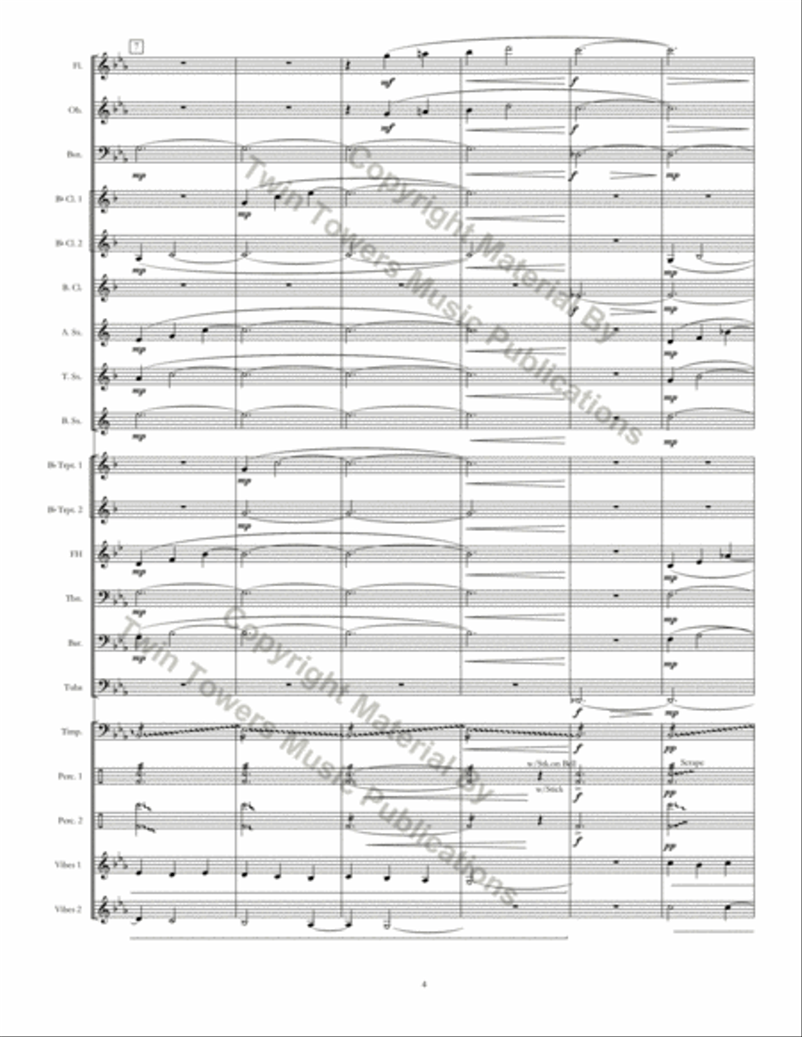 Kingsland Threnody Concert Band scores gallery preview page 5