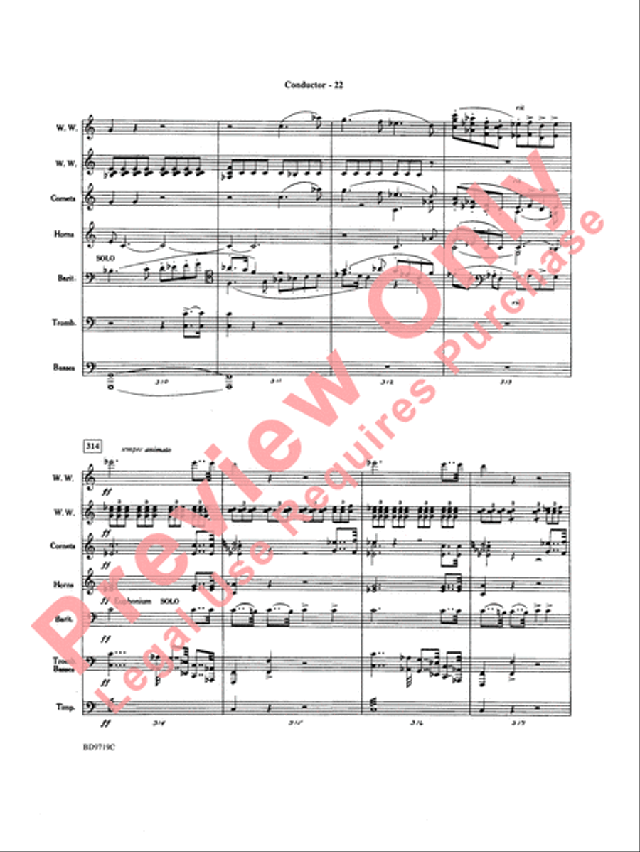 Manzoni Requiem (Excerpts) Concert Band scores gallery preview page 24