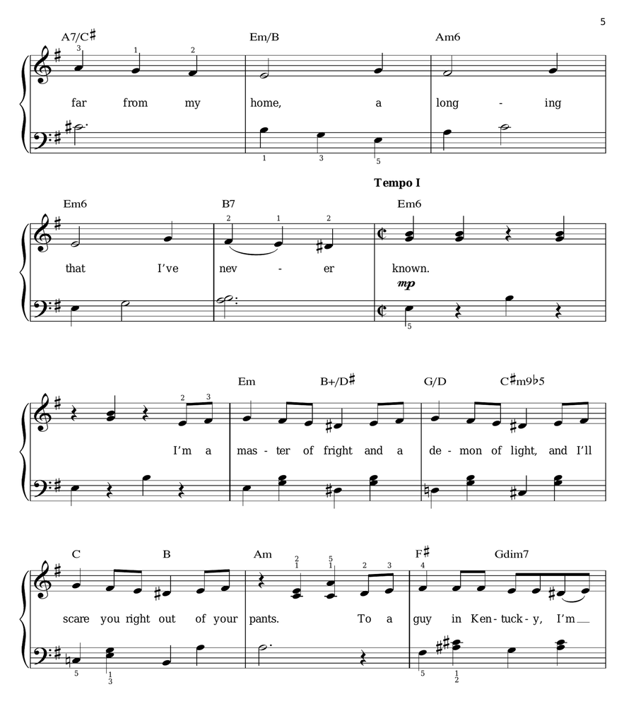 Jack's Lament (from The Nightmare Before Christmas) Easy Piano scores gallery preview page 5