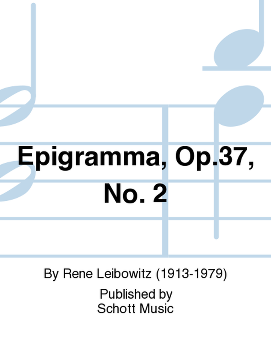 Epigramma, Op.37, No. 2