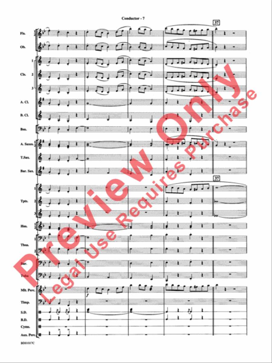Outback Fantasy Concert Band scores gallery preview page 10