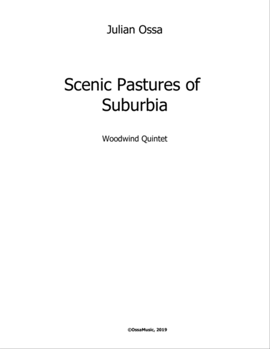 Scenic Pastures of Suburbia - Woodwind Quintet Woodwind Quintet scores gallery preview page 1
