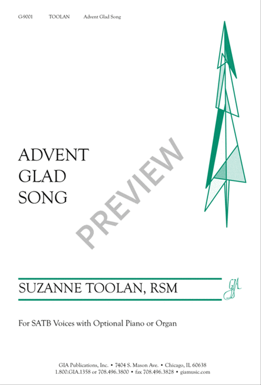 Advent Glad Song 4-Part scores gallery preview page 1