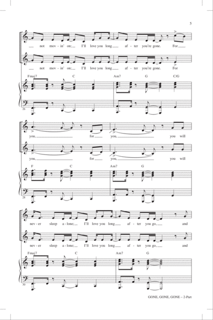 Gone, Gone, Gone Gone, Gone, Gone 2-Part scores gallery preview page 4