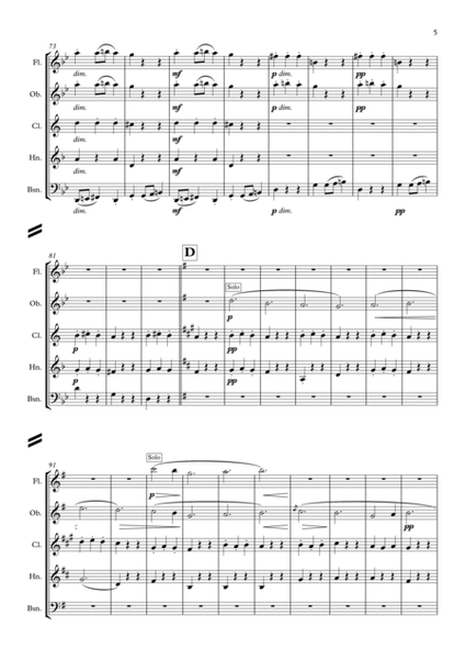 Dvorak: Slavonic Dances Op.46 No.8 in G minor (Furiant) - wind quintet image number null
