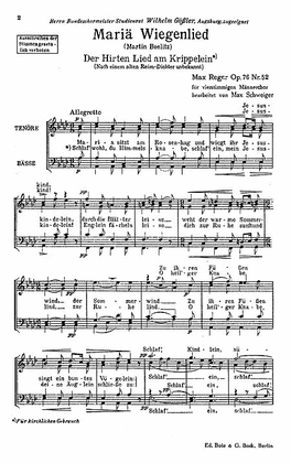 Maria Wiegenlied, Op. 76, No. 52