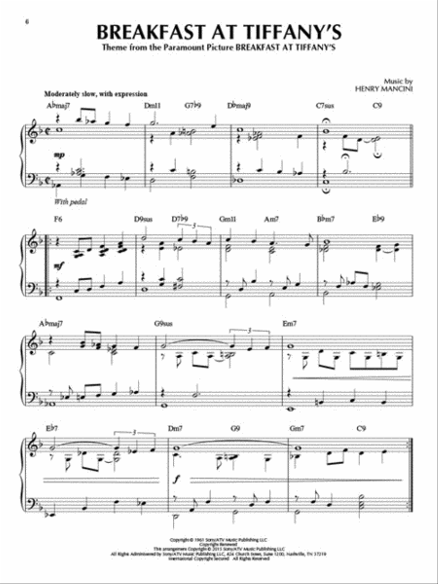 Henry Mancini Henry Mancini Piano Solo scores gallery preview page 4