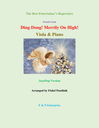Piano Background for "Ding Dong! Merrily On High!"-Viola and Piano