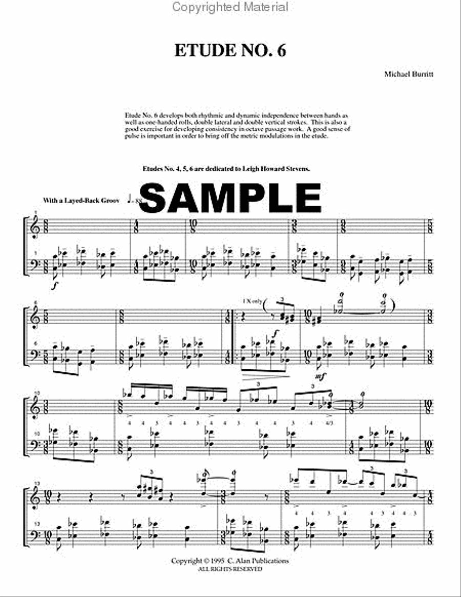 Etude No. 6 Percussion Ensemble scores gallery preview page 2
