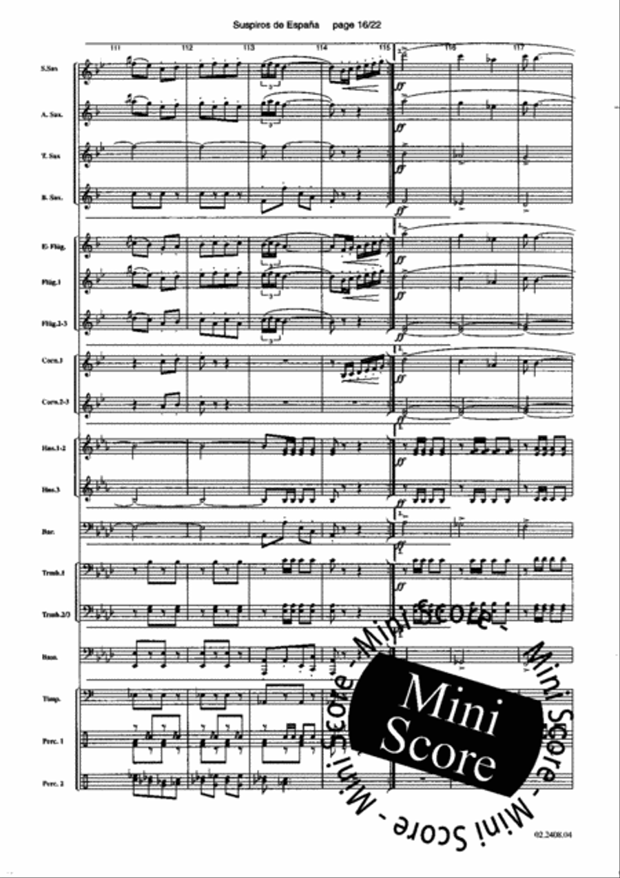 Suspiros de Espana Fanfare Band scores gallery preview page 20