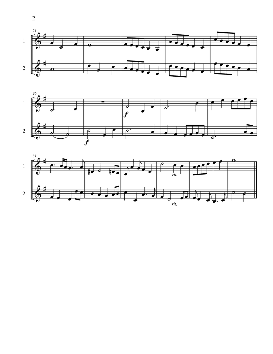 10 Clarinet Duets for Teens, Vol. 2 Clarinet Duet scores gallery preview page 2