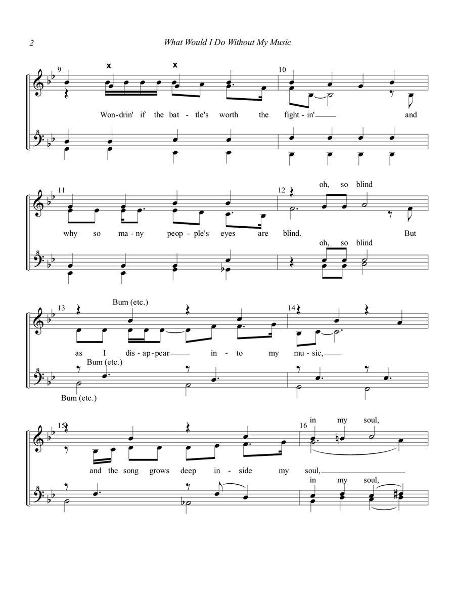 What Would I Do Without My Music SSAA scores gallery preview page 2