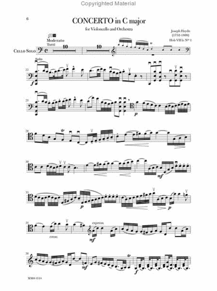 Haydn - Violoncello Concerto in C Major, HobVIIb:1 image number null
