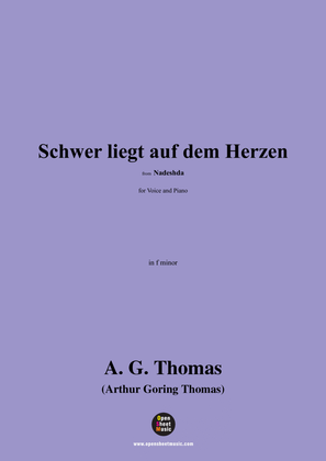 A. G. Thomas-Schwer liegt auf dem Herzen,from Nadeshda,in f minor