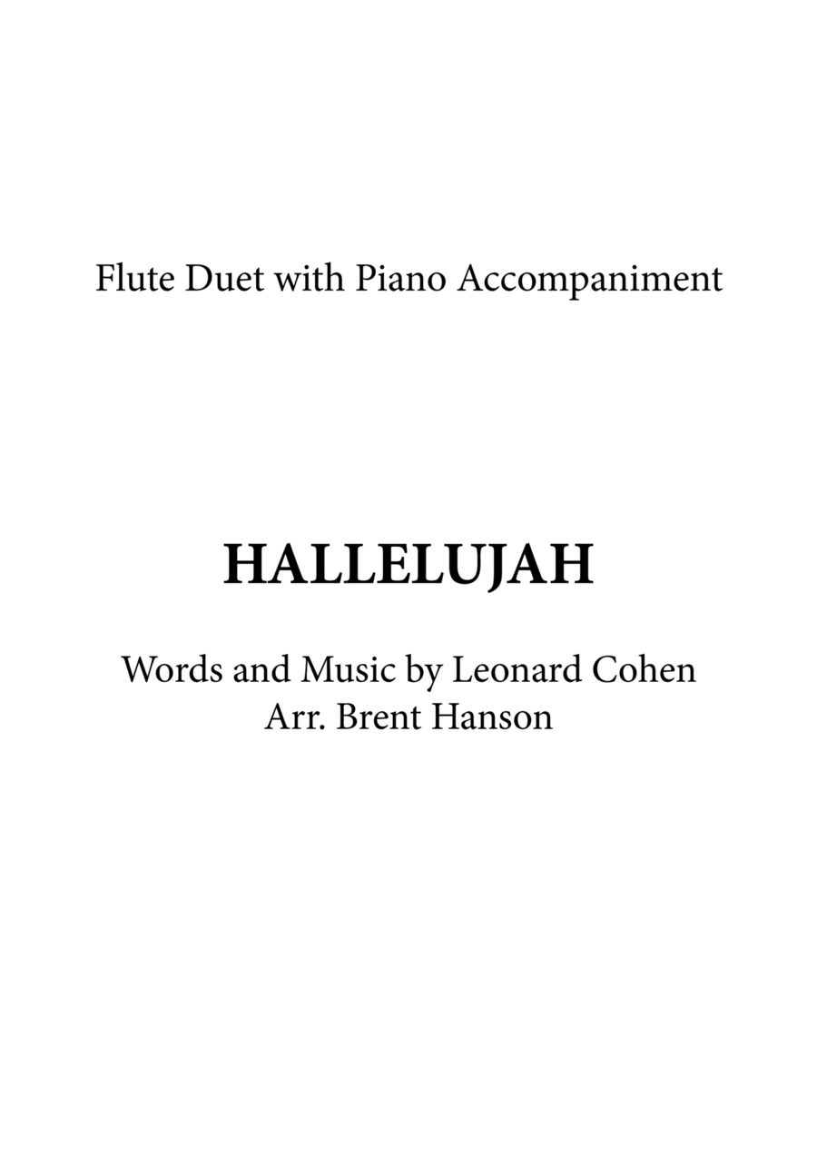 Hallelujah Flute Duet scores gallery preview page 1