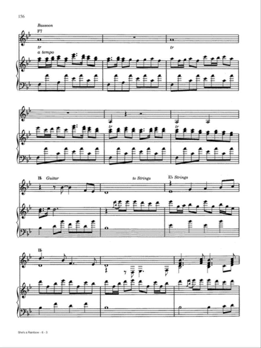 She's a Rainbow Piano, Vocal, Guitar scores gallery preview page 3